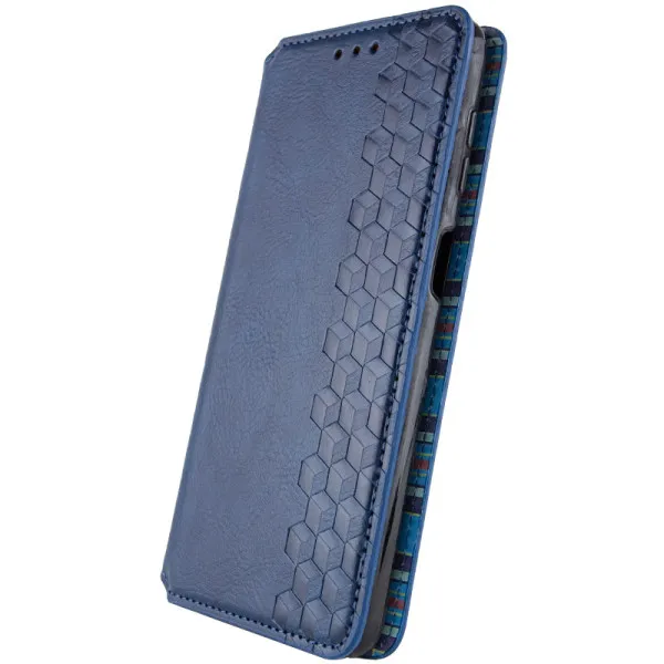 Кожаный чехол-книжка GETMAN Cubic (PU) для Samsung Galaxy A27 — Синий — фото 4