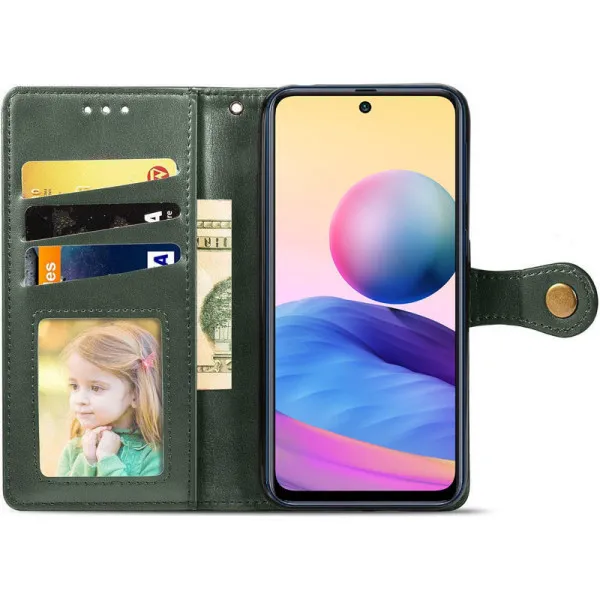 Кожаный чехол-книжка GETMAN Gallant (PU) для Samsung Galaxy A27 — Зеленый — фото 4 Кожаный чехол-книжка GETMAN Gallant (PU) для Samsung Galaxy A27 — Зеленый — фото 4