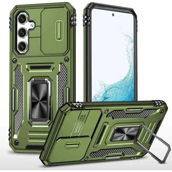Ударопрочный чехол Camshield Army Ring для Samsung Galaxy A34 5G — Оливковый — фото 1 Ударопрочный чехол Camshield Army Ring для Samsung Galaxy A34 5G — Оливковый — фото 1