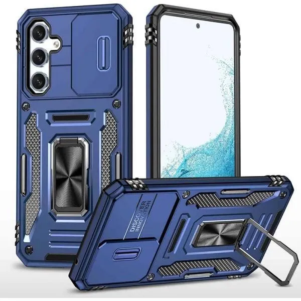 Ударопрочный чехол Camshield Army Ring для Samsung Galaxy A35 / A55 — Синий — фото 1