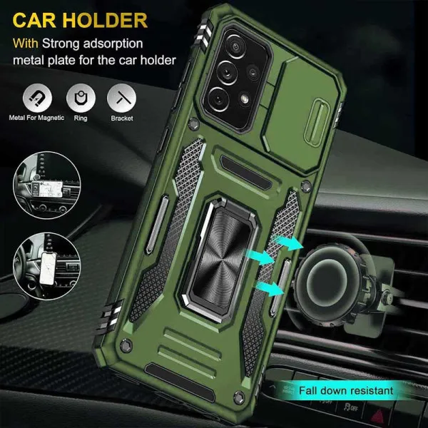 Ударопрочный чехол Camshield Army Ring для Samsung Galaxy A53 5G — Оливковый — фото 2 Ударопрочный чехол Camshield Army Ring для Samsung Galaxy A53 5G — Оливковый — фото 2