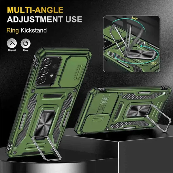 Ударопрочный чехол Camshield Army Ring для Samsung Galaxy A53 5G — Оливковый — фото 3 Ударопрочный чехол Camshield Army Ring для Samsung Galaxy A53 5G — Оливковый — фото 3