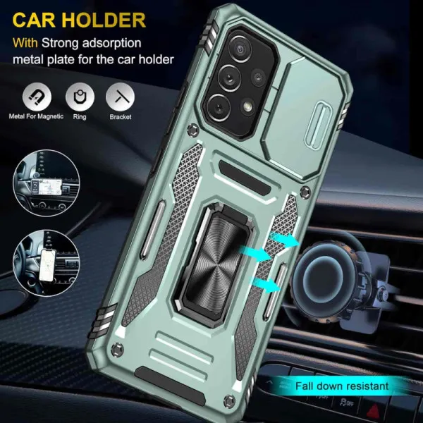 Ударопрочный чехол Camshield Army Ring для Samsung Galaxy A53 5G — Зеленый — фото 2 Ударопрочный чехол Camshield Army Ring для Samsung Galaxy A53 5G — Зеленый — фото 2