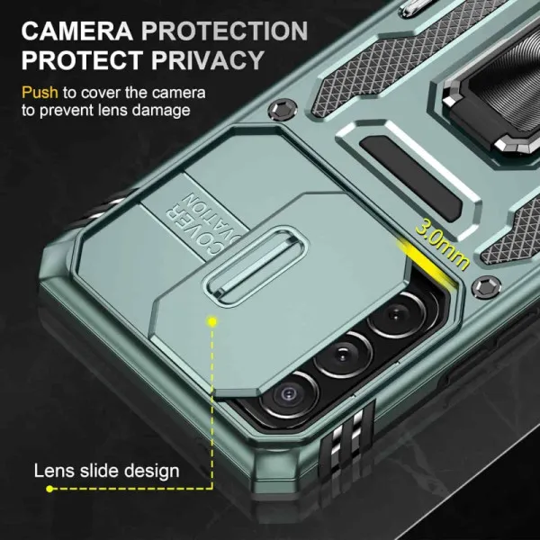 Ударопрочный чехол Camshield Army Ring для Samsung Galaxy A53 5G — Зеленый — фото 4 Ударопрочный чехол Camshield Army Ring для Samsung Galaxy A53 5G — Зеленый — фото 4
