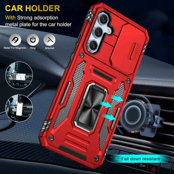 Ударопрочный чехол Camshield Army Ring для Samsung Galaxy A54 5G — Красный — фото 2 Ударопрочный чехол Camshield Army Ring для Samsung Galaxy A54 5G — Красный — фото 2