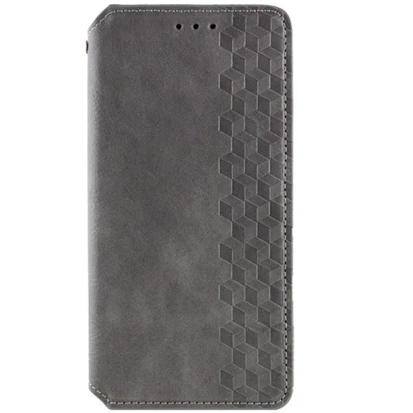 Кожаный чехол-книжка GETMAN Cubic (PU) для Samsung Galaxy A57 5G — Серый — фото 1