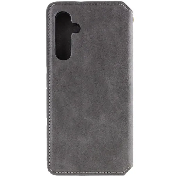 Кожаный чехол-книжка GETMAN Cubic (PU) для Samsung Galaxy A57 5G — Серый — фото 2