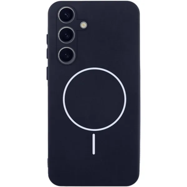 Чехол Silicone Cover Lakshmi Full Camera (AA) with Magnetic Fit для Samsung Galaxy A57 5G — Темно-синий Чехол Silicone Cover Lakshmi Full Camera (AA) with Magnetic Fit для Samsung Galaxy A57 5G — Темно-синий