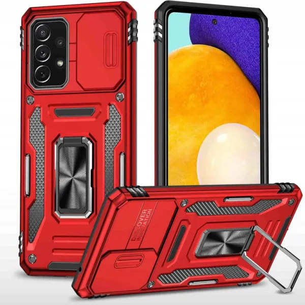 Ударопрочный чехол Camshield Army Ring для Samsung Galaxy A73 5G — Красный — фото 1 Ударопрочный чехол Camshield Army Ring для Samsung Galaxy A73 5G — Красный — фото 1