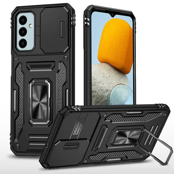 Ударопрочный чехол Camshield Army Ring для Samsung Galaxy M23 5G / M13 4G — Черный — фото 1