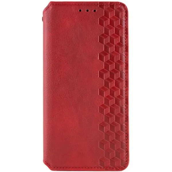 Кожаный чехол-книжка GETMAN Cubic (PU) для Samsung Galaxy M35 5G — Красный — фото 1 Кожаный чехол-книжка GETMAN Cubic (PU) для Samsung Galaxy M35 5G — Красный — фото 1