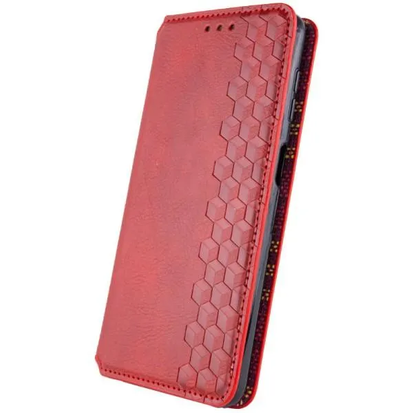 Кожаный чехол-книжка GETMAN Cubic (PU) для Samsung Galaxy M35 5G — Красный — фото 4 Кожаный чехол-книжка GETMAN Cubic (PU) для Samsung Galaxy M35 5G — Красный — фото 4