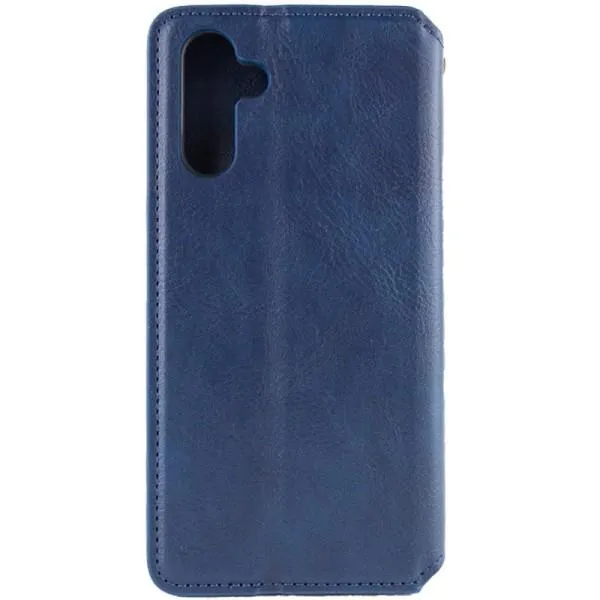 Кожаный чехол-книжка GETMAN Cubic (PU) для Samsung Galaxy M35 5G — Синий — фото 2 Кожаный чехол-книжка GETMAN Cubic (PU) для Samsung Galaxy M35 5G — Синий — фото 2