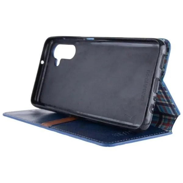 Кожаный чехол-книжка GETMAN Cubic (PU) для Samsung Galaxy M35 5G — Синий — фото 5 Кожаный чехол-книжка GETMAN Cubic (PU) для Samsung Galaxy M35 5G — Синий — фото 5