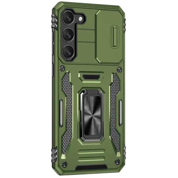 Ударостійкий чохол Camshield Army Ring для Samsung Galaxy S21+ — Оливковий — фото 5 Ударостійкий чохол Camshield Army Ring для Samsung Galaxy S21+ — Оливковий — фото 5