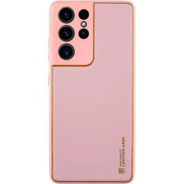 Кожаный чехол Xshield для Samsung Galaxy S21 Ultra — Розовый — фото 1 Кожаный чехол Xshield для Samsung Galaxy S21 Ultra — Розовый — фото 1