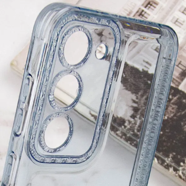 Чехол TPU Starfall Clear для Samsung Galaxy S22+ — Голубой — фото 5 Чехол TPU Starfall Clear для Samsung Galaxy S22+ — Голубой — фото 5