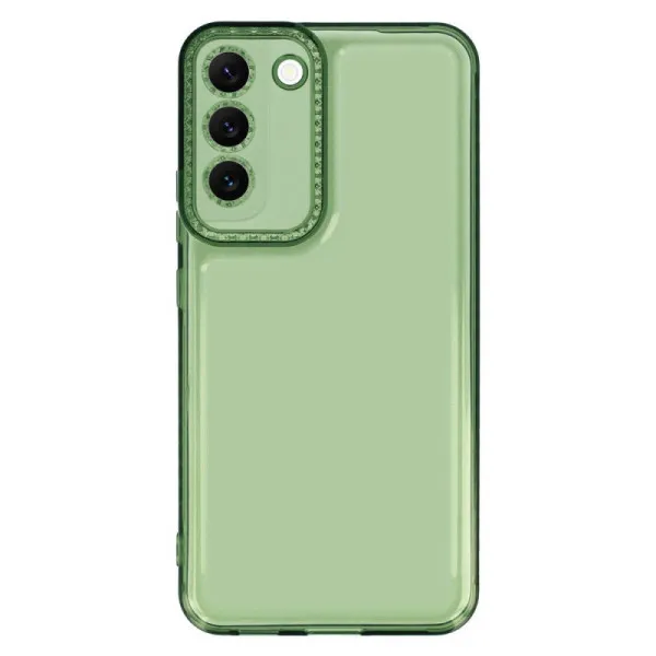 Чехол TPU Starfall Clear для Samsung Galaxy S22+ — Зеленый — фото 4 Чехол TPU Starfall Clear для Samsung Galaxy S22+ — Зеленый — фото 4