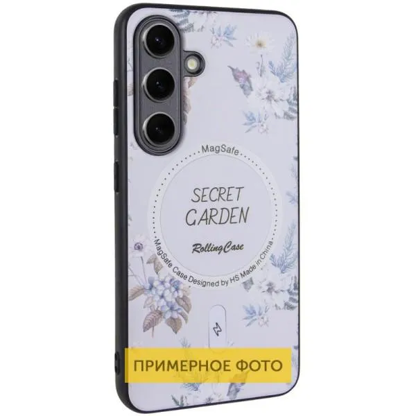 TPU+PC чехол Secret Garden with Magnetic Fit для Samsung Galaxy S23 FE — Белый — фото 3 TPU+PC чехол Secret Garden with Magnetic Fit для Samsung Galaxy S23 FE — Белый — фото 3