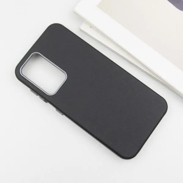 Кожаный чехол Leather Case Metal Buttons для Samsung Galaxy S23 FE — Черный — фото 4 Кожаный чехол Leather Case Metal Buttons для Samsung Galaxy S23 FE — Черный — фото 4