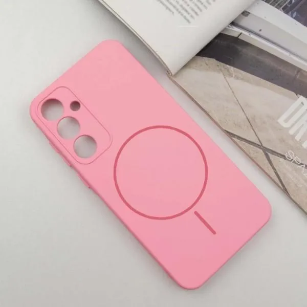 Чехол Silicone Cover Lakshmi Full Camera (AA) with Magnetic Fit для Samsung Galaxy S23 FE — Розовый — фото 1