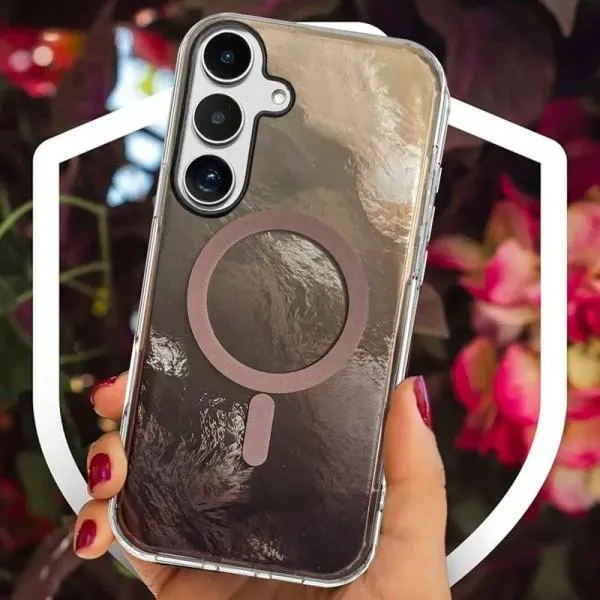 Чехол TPU Shiny Mountain Magnetic Fit для Samsung Galaxy S23 FE — Коричневый — фото 3 Чехол TPU Shiny Mountain Magnetic Fit для Samsung Galaxy S23 FE — Коричневый — фото 3