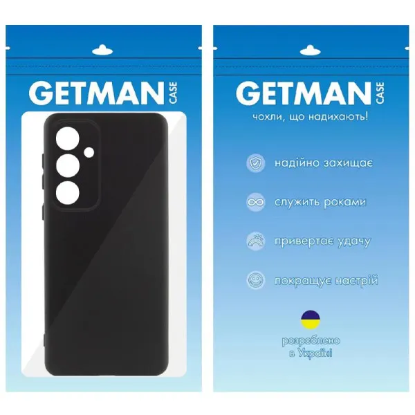 Чехол TPU GETMAN Liquid Silk Full Camera для Samsung Galaxy S23 FE — Черный — фото 3