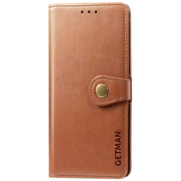 Кожаный чехол-книжка GETMAN Gallant (PU) для Samsung Galaxy S23 FE — Коричневый — фото 1