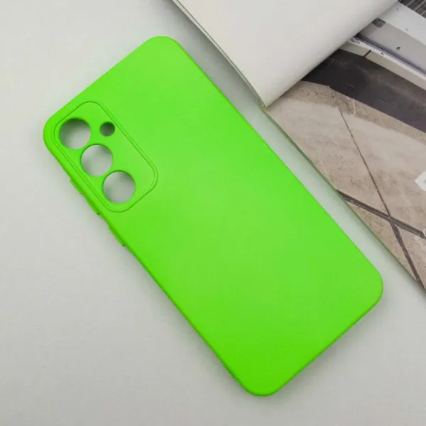 Чехол TPU GETMAN Liquid Silk Full Camera для Samsung Galaxy S23 FE — Салатовый — фото 2