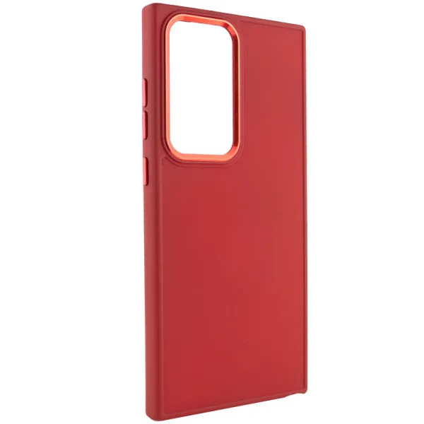 TPU чехол Bonbon Metal Style для Samsung Galaxy S23 Ultra — Красный — фото 1