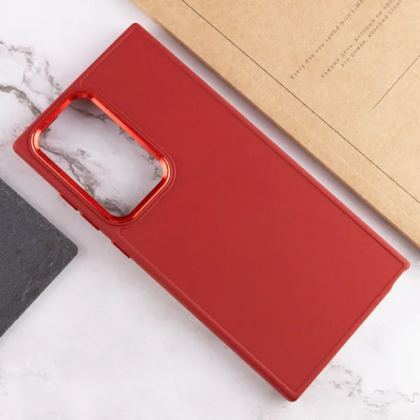 TPU чехол Bonbon Metal Style для Samsung Galaxy S23 Ultra — Красный — фото 4