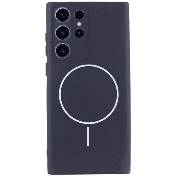 Чехол Silicone Cover Lakshmi Full Camera (AA) with Magnetic Fit для Samsung Galaxy S23 Ultra — Темно-синий Чехол Silicone Cover Lakshmi Full Camera (AA) with Magnetic Fit для Samsung Galaxy S23 Ultra — Темно-синий