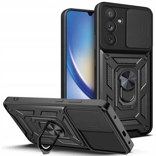 Чехол Ummi Camshield Serge Ring для Samsung Galaxy S24 FE — Черный — фото 1 Чехол Ummi Camshield Serge Ring для Samsung Galaxy S24 FE — Черный — фото 1