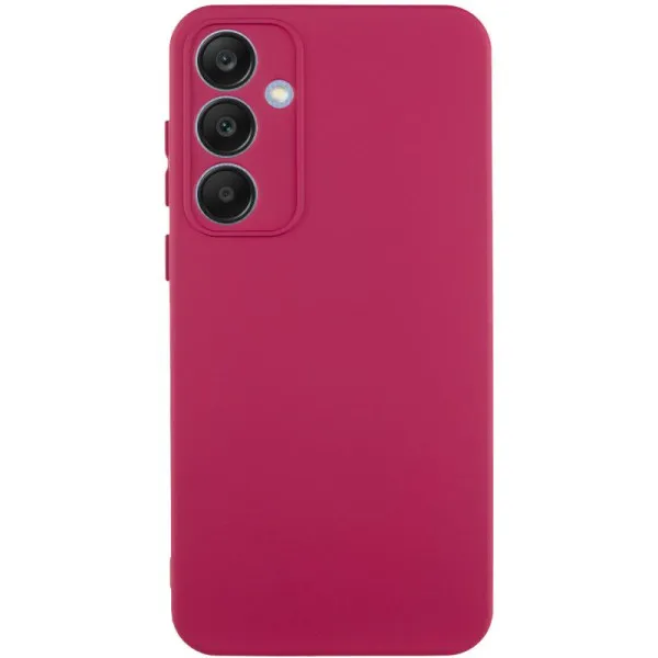 Чехол TPU GETMAN Liquid Silk Full Camera для Samsung Galaxy S24+ — Бордовый — фото 1