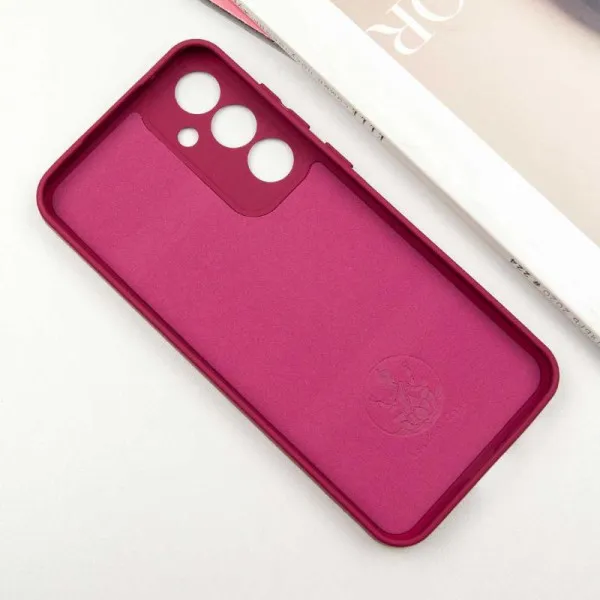 Чехол TPU GETMAN Liquid Silk Full Camera для Samsung Galaxy S24+ — Бордовый — фото 3