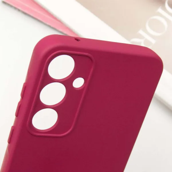 Чехол TPU GETMAN Liquid Silk Full Camera для Samsung Galaxy S24+ — Бордовый — фото 5