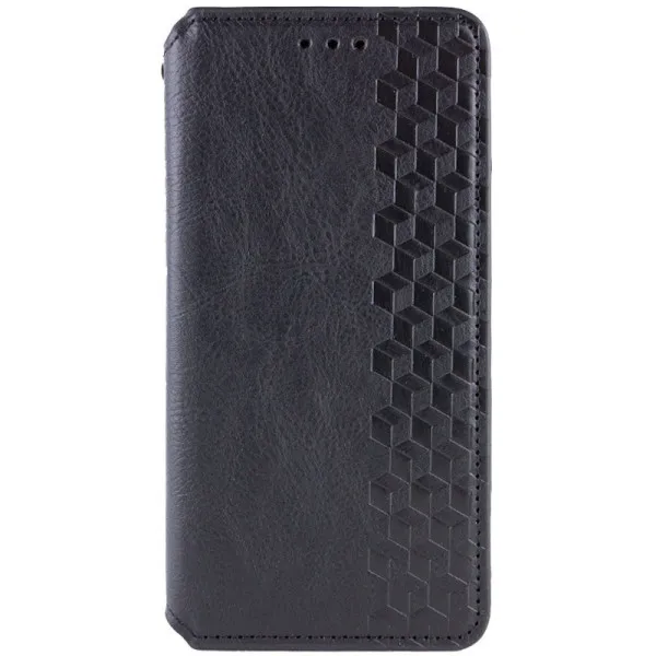 Кожаный чехол-книжка GETMAN Cubic (PU) для Samsung Galaxy S24+ — Черный — фото 1