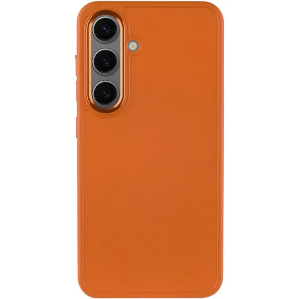 TPU чехол Bonbon Metal Style для Samsung Galaxy S24+ / S25+ — Оранжевый — фото 2