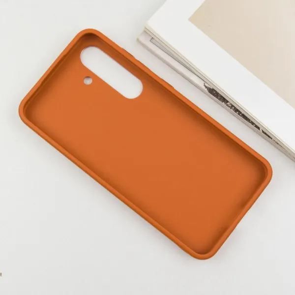 TPU чехол Bonbon Metal Style для Samsung Galaxy S24+ / S25+ — Оранжевый — фото 4