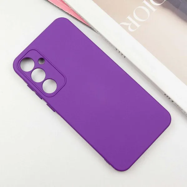 Чехол TPU GETMAN Liquid Silk Full Camera для Samsung Galaxy S24 — Фиолетовый — фото 2