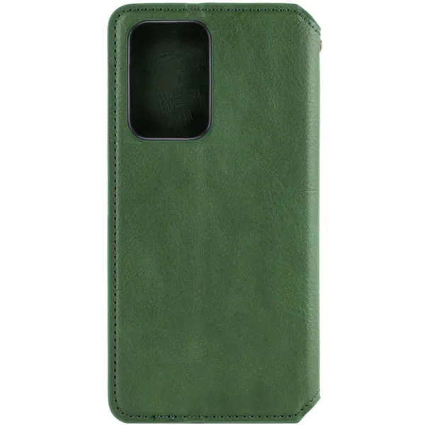 Кожаный чехол-книжка GETMAN Cubic (PU) для Samsung Galaxy S24 — Зеленый — фото 2 Кожаный чехол-книжка GETMAN Cubic (PU) для Samsung Galaxy S24 — Зеленый — фото 2