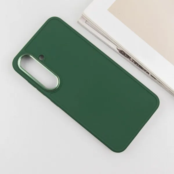 TPU чехол Bonbon Metal Style для Samsung Galaxy S24 / S25 — Зеленый — фото 3