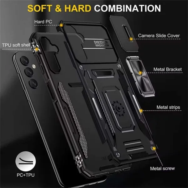 Ударопрочный чехол Camshield Army Ring для Samsung Galaxy S24 — Черный — фото 2 Ударопрочный чехол Camshield Army Ring для Samsung Galaxy S24 — Черный — фото 2