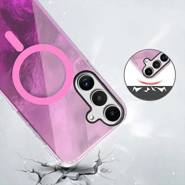Чехол TPU Shiny Mountain Magnetic Fit для Samsung Galaxy S25+ — Розовый — фото 2 Чехол TPU Shiny Mountain Magnetic Fit для Samsung Galaxy S25+ — Розовый — фото 2