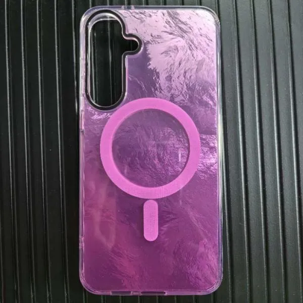Чехол TPU Shiny Mountain Magnetic Fit для Samsung Galaxy S25+ — Розовый — фото 4 Чехол TPU Shiny Mountain Magnetic Fit для Samsung Galaxy S25+ — Розовый — фото 4