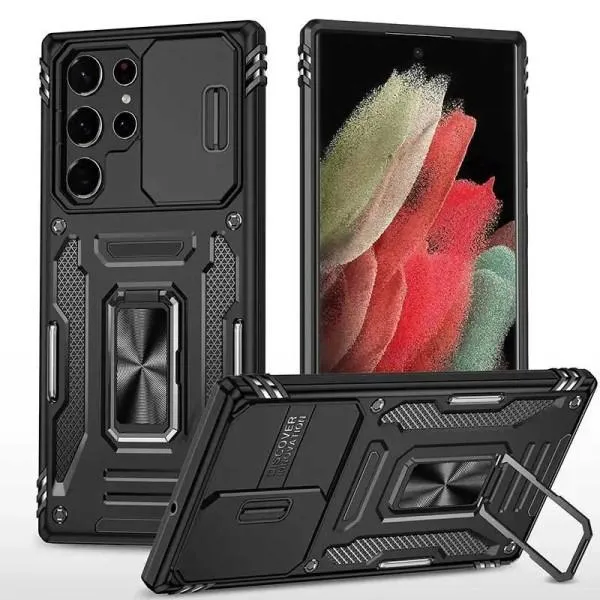 Ударопрочный чехол Camshield Army Ring для Samsung Galaxy S25 Ultra — Черный — фото 1 Ударопрочный чехол Camshield Army Ring для Samsung Galaxy S25 Ultra — Черный — фото 1