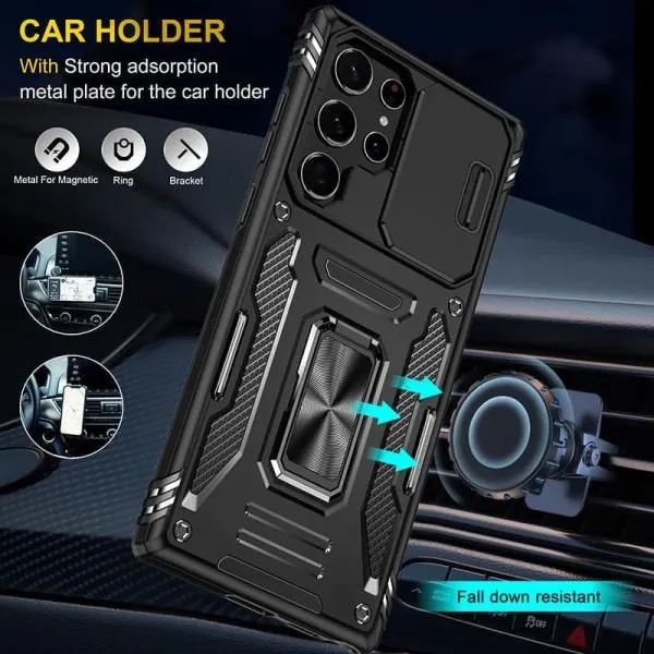 Ударопрочный чехол Camshield Army Ring для Samsung Galaxy S25 Ultra — Черный — фото 3 Ударопрочный чехол Camshield Army Ring для Samsung Galaxy S25 Ultra — Черный — фото 3