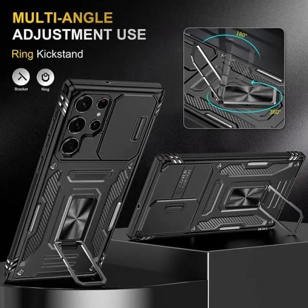 Ударопрочный чехол Camshield Army Ring для Samsung Galaxy S25 Ultra — Черный — фото 4 Ударопрочный чехол Camshield Army Ring для Samsung Galaxy S25 Ultra — Черный — фото 4