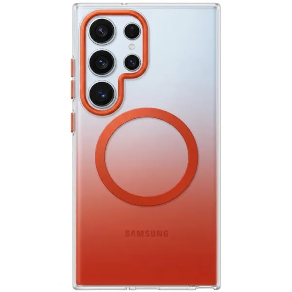 Чохол TPU+PC Phantom with Magnetic Fit для Samsung Galaxy S26 — Помаранчевий Чохол TPU+PC Phantom with Magnetic Fit для Samsung Galaxy S26 — Помаранчевий