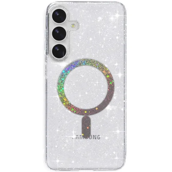 Чехол TPU Eclipse Sparkle Magnetic Fit для Samsung Galaxy S26 — Прозрачный — фото 1 Чехол TPU Eclipse Sparkle Magnetic Fit для Samsung Galaxy S26 — Прозрачный — фото 1